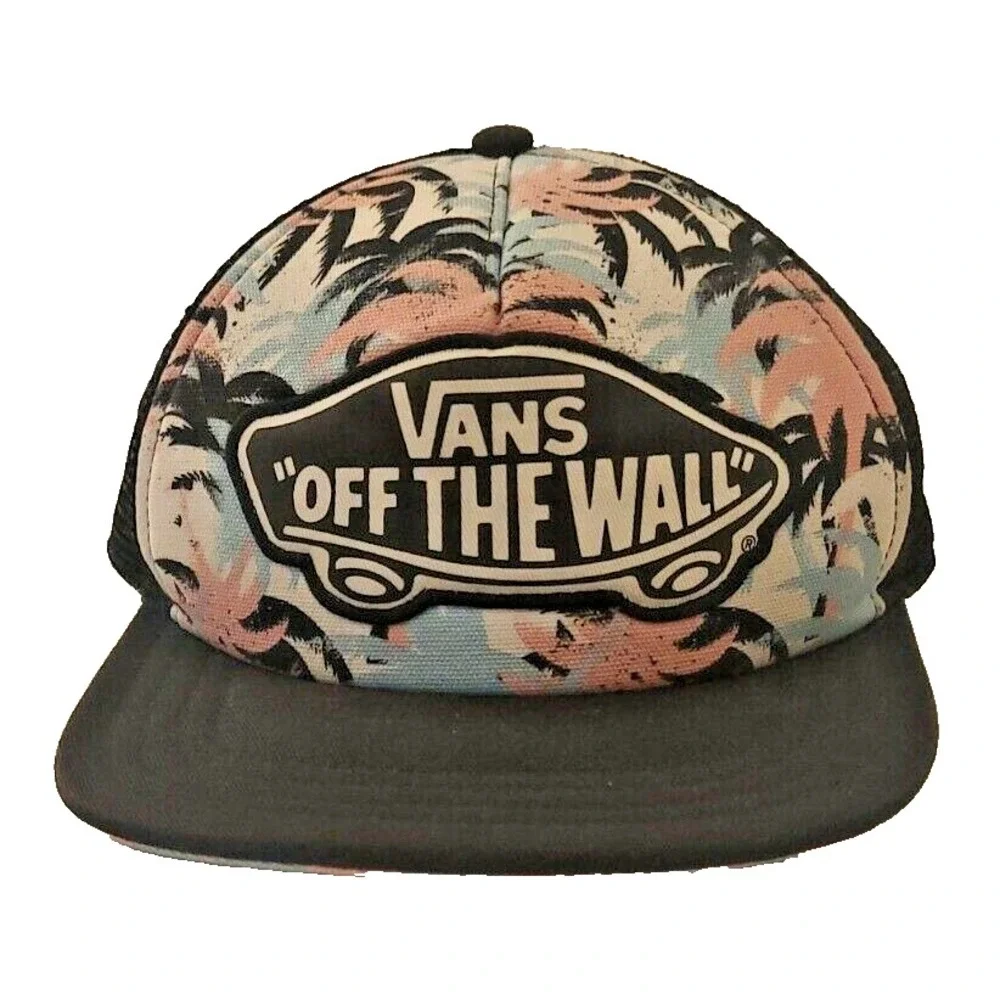Vans Off The Wall Palm Tree Snapback Hat Mesh Back